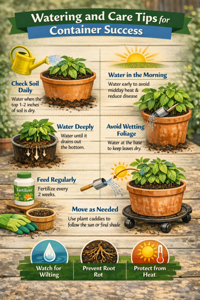 Watering and Care Tips for Container Success